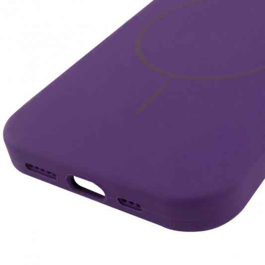 Чехол Silicone Case Full Protective (AA) NO LOGO with MagSafe для Apple iPhone 15 Plus (6.7") Фиолетовый / Amethyst - изображение 4