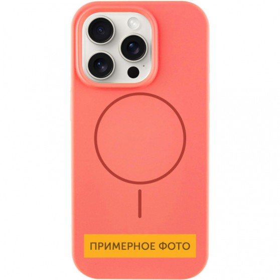 Чохол Silicone Case Full Protective (AA) NO LOGO with MagSafe для Apple iPhone 16 Plus (6.7") Кавуновий / Watermelon red