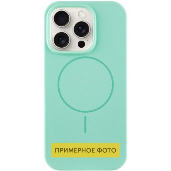Чехол Silicone Case Full Protective (AA) NO LOGO with MagSafe для Apple iPhone 16 Plus (6.7"), Зеленый / Spearmint