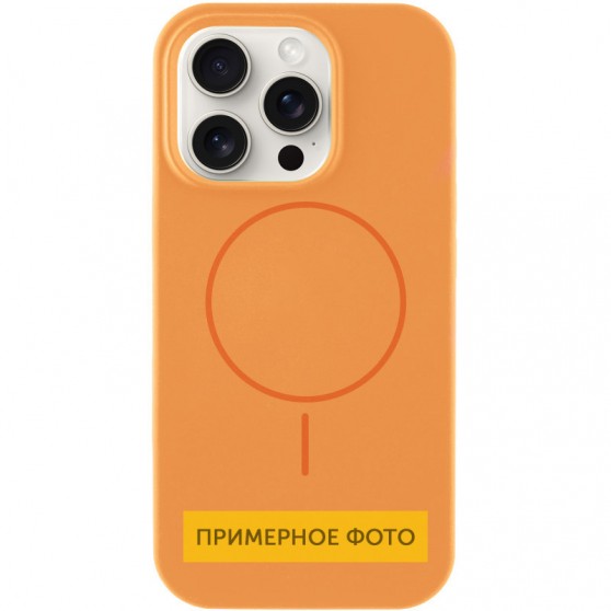 Чохол Silicone Case Full Protective (AA) NO LOGO with MagSafe для Apple iPhone 16 Plus (6.7") Помаранчевий / Papaya