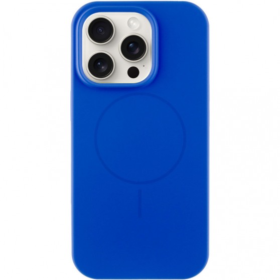 Чехол Silicone Case Full Protective (AA) NO LOGO with MagSafe для Apple iPhone 16 Pro (6.3") Синий / Capri Blue