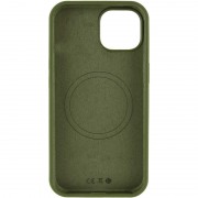Чехол Silicone Case Full Protective (AA) NO LOGO with MagSafe для Apple iPhone 14 (6.1"), Зеленый / Dark Olive