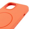 Чехол Silicone Case Full Protective (AA) NO LOGO with MagSafe для Apple iPhone 14 (6.1"), Оранжевый / Papaya