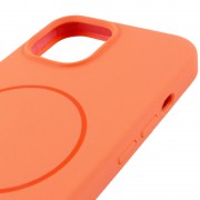 Чехол Silicone Case Full Protective (AA) NO LOGO with MagSafe для Apple iPhone 14 (6.1"), Оранжевый / Papaya