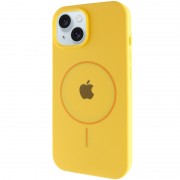Чохол Silicone Case Full Protective (AA) with MagSafe для Apple iPhone 14 (6.1") Жовтий / Yellow