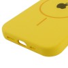 Чехол Silicone Case Full Protective (AA) with MagSafe для Apple iPhone 14 (6.1"), Желтый / Yellow