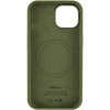 Чехол Silicone Case Full Protective (AA) with MagSafe для Apple iPhone 14 (6.1"), Зеленый / Dark Olive