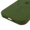 Чехол Silicone Case Full Protective (AA) with MagSafe для Apple iPhone 14 (6.1"), Зеленый / Dark Olive