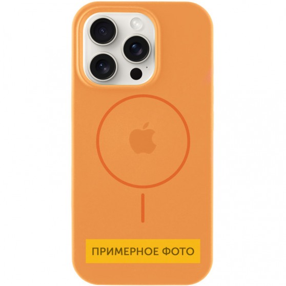 Чохол Silicone Case Full Protective (AA) with MagSafe для Apple iPhone 14 (6.1") Помаранчевий / Papaya