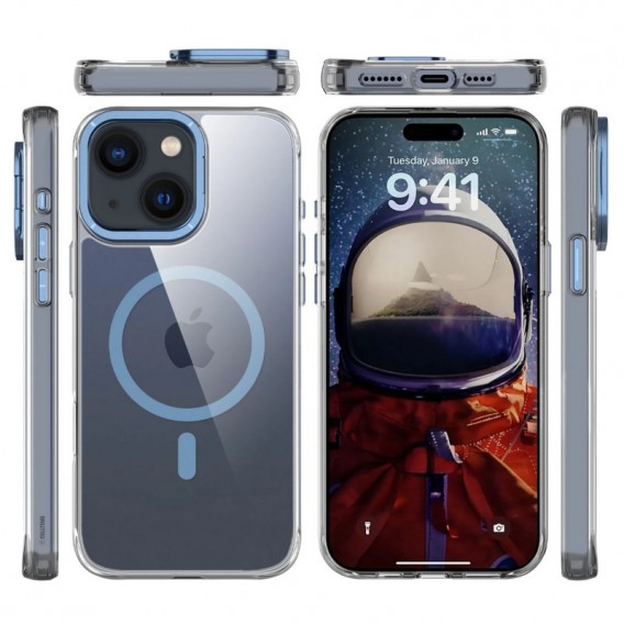 Чохол TPU Space Case Apex with MagSafe для Apple iPhone 13/14/15 (6.1"), Navy Blue