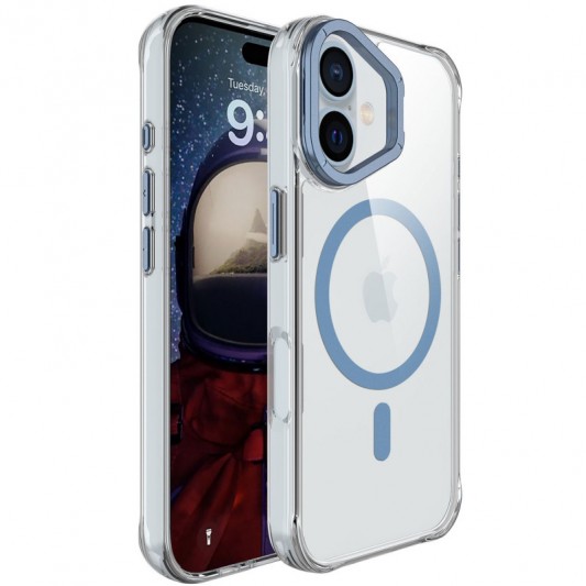 Чехол TPU Space Case Apex with MagSafe для Apple iPhone 16 (6.1") Navy Blue - изображение 2
