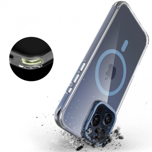 Чехол TPU Space Case Apex with MagSafe для Apple iPhone 16 Pro (6.3") Navy Blue - изображение 6