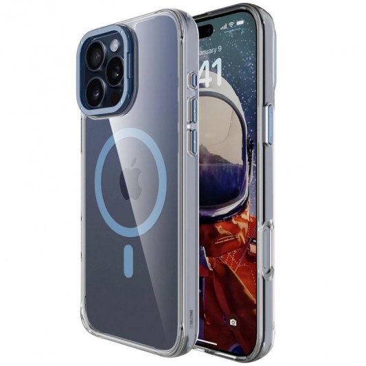 Чехол TPU Space Case Apex with MagSafe для Apple iPhone 16 Pro (6.3") Navy Blue - изображение 7