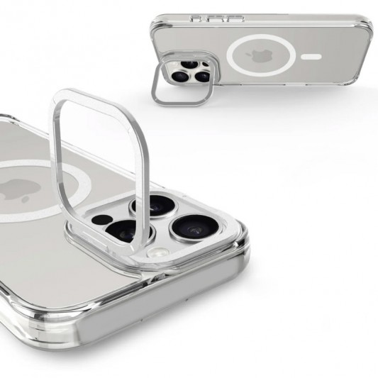 Чехол TPU Space Case Apex with MagSafe для Apple iPhone 16 Pro (6.3") Silver - изображение 4