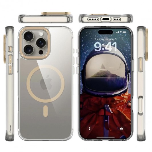 Чехол TPU Space Case Apex with MagSafe для Apple iPhone 16 Pro Max (6.9") Gold - изображение 1