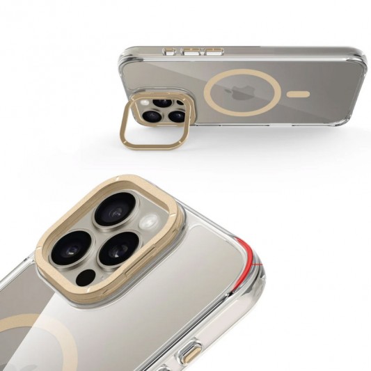 Чехол TPU Space Case Apex with MagSafe для Apple iPhone 16 Pro Max (6.9") Gold - изображение 3