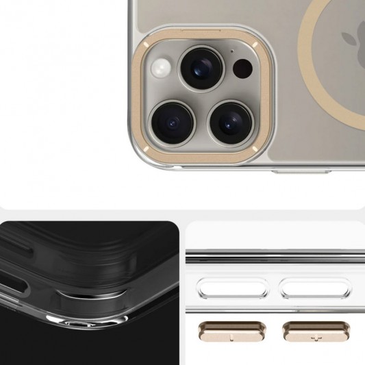 Чехол TPU Space Case Apex with MagSafe для Apple iPhone 16 Pro Max (6.9") Gold - изображение 4