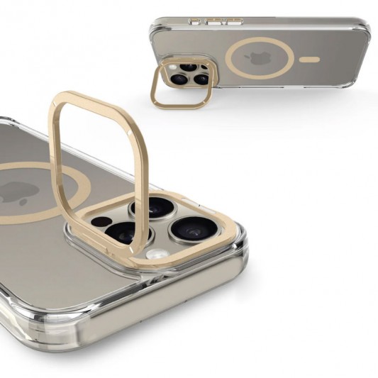 Чехол TPU Space Case Apex with MagSafe для Apple iPhone 16 Pro Max (6.9") Gold - изображение 5
