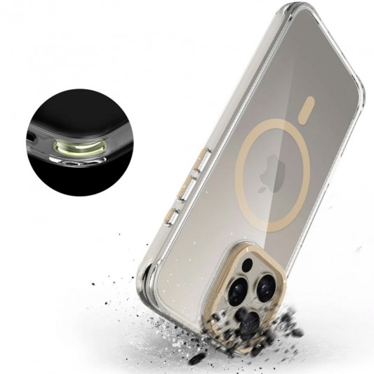 Чехол TPU Space Case Apex with MagSafe для Apple iPhone 16 Pro Max (6.9") Gold - изображение 6