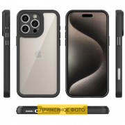 TPU чохол Transparent + Colour 1,5mm для Apple iPhone 16 (6.1"), Black