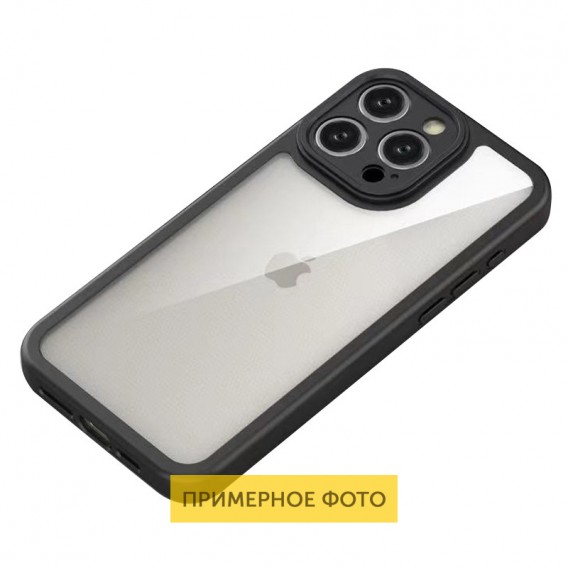 TPU чехол Transparent + Colour 1,5mm для Apple iPhone 16 (6.1"), Black