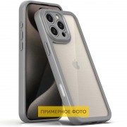 TPU чехол Transparent + Colour 1,5mm для Apple iPhone 16 (6.1") Grey