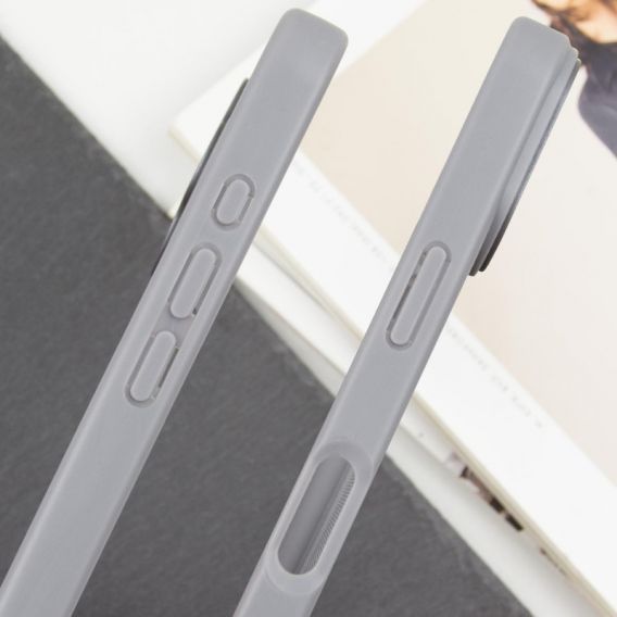 TPU чехол Transparent + Colour 1,5mm для Apple iPhone 16 (6.1) Grey