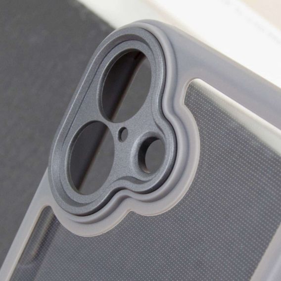 TPU чехол Transparent + Colour 1,5mm для Apple iPhone 16 (6.1) Grey
