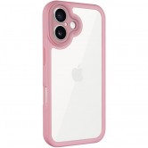 TPU чехол Transparent + Colour 1,5mm для Apple iPhone 16 (6.1 дюйма) Pink