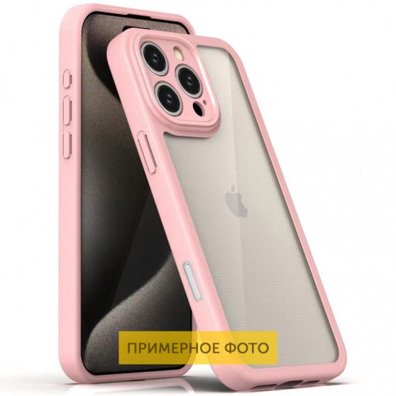 TPU чохол Transparent + Colour 1,5mm для Apple iPhone 16 (6.1") Pink