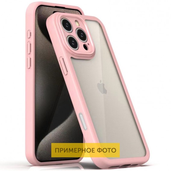 TPU чохол Transparent + Colour 1,5mm для Apple iPhone 16 (6.1"), Pink