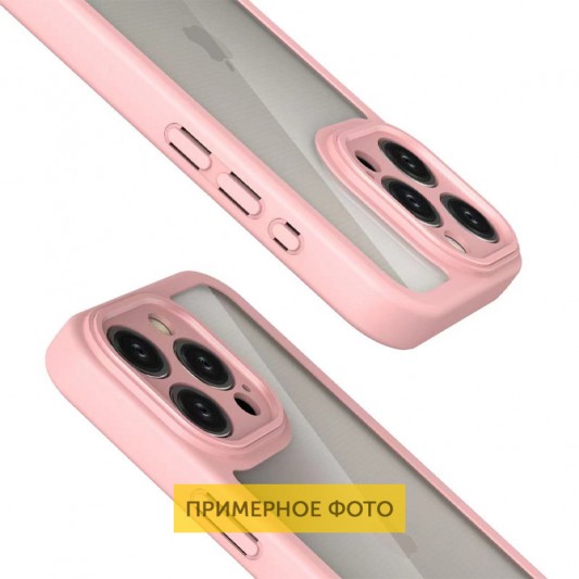 TPU чехол Transparent + Colour 1,5mm для Apple iPhone 16 (6.1") Pink - изображение 1