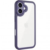 TPU чехол Transparent + Colour 1,5mm для Apple iPhone 16 (6.1 дюйма) Purple