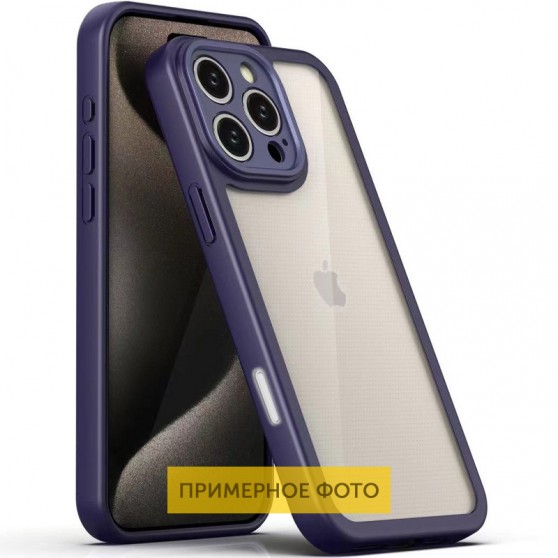 TPU чохол Transparent + Colour 1,5mm для Apple iPhone 16 (6.1") Purple