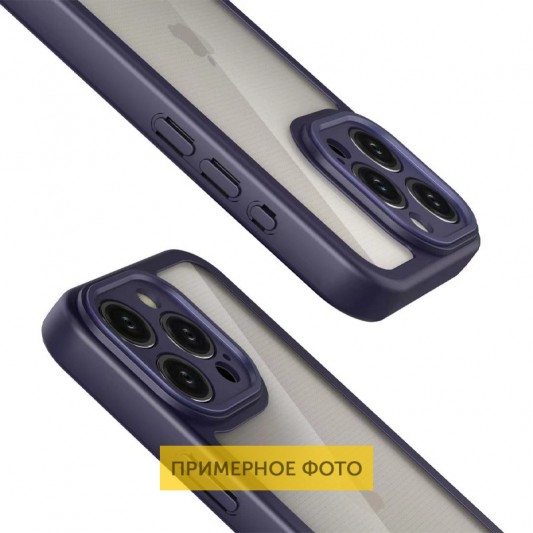 TPU чехол Transparent + Colour 1,5mm для Apple iPhone 16 (6.1") Purple - изображение 1