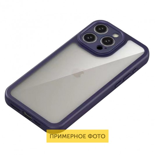 TPU чехол Transparent + Colour 1,5mm для Apple iPhone 16 (6.1") Purple - изображение 2