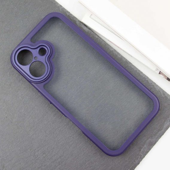 TPU чехол Transparent + Colour 1,5mm для Apple iPhone 16 (6.1) Purple