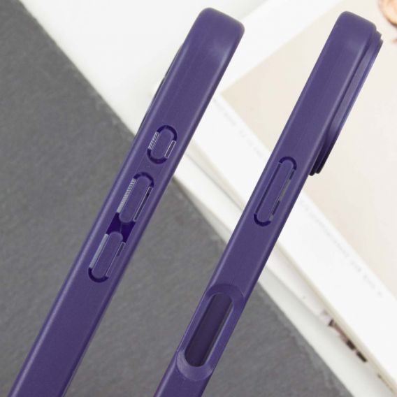 TPU чехол Transparent + Colour 1,5mm для Apple iPhone 16 (6.1) Purple