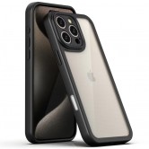 TPU чехол Transparent + Colour 1,5mm для Apple iPhone 16 Pro (6.3 дюйма) Black