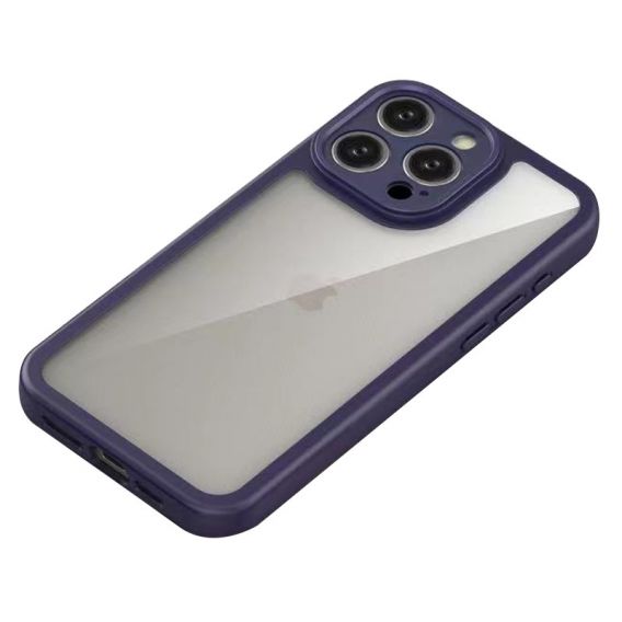 TPU чохол Transparent + Colour 1,5mm для Apple iPhone 16 Pro (6.3") Purple