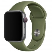 Силиконовый ремешок для Apple Watch Sport Band 38/40/41/42mm(ser.10) (S/M & M/L) 3pcs Зеленый / Olive