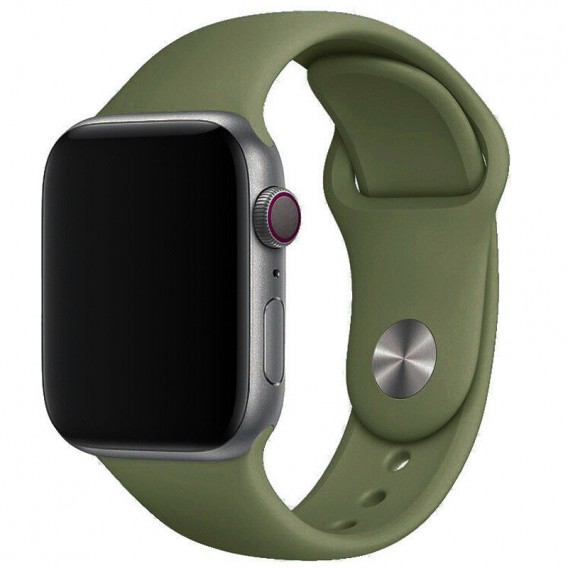 Силіконовий ремінець для Apple Watch Sport Band 38/40/41/42mm(ser.10) (S/M & M/L) 3pcs Зелений / Olive