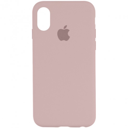 Чехол Silicone Case Full Protective (AA) для Apple iPhone XR (6.1") Розовый / Chalk Pink