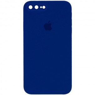 Чохол Silicone Case Square Full Camera Protective (AA) для Apple iPhone 7 plus/8 plus (5.5") Синій / Deep navy