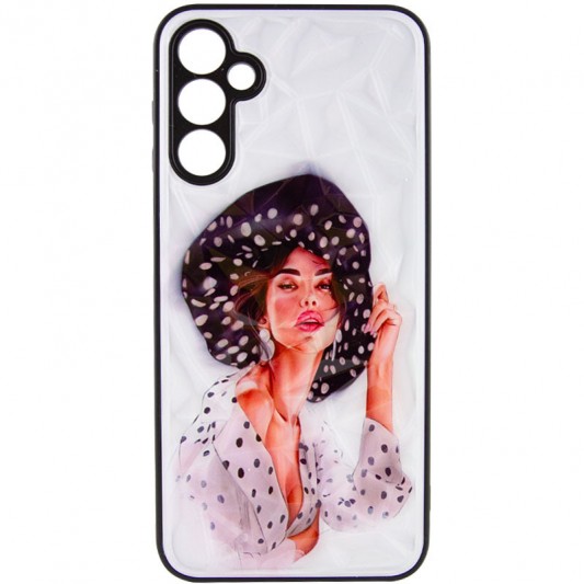 TPU+PC чехол Prisma Ladies для Samsung Galaxy A04s Girl in a hat - изображение 1