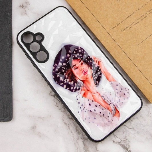 TPU+PC чехол Prisma Ladies для Samsung Galaxy A04s Girl in a hat - изображение 2