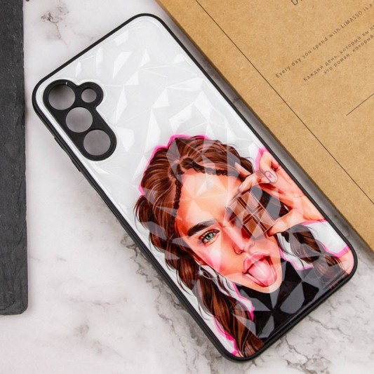 TPU+PC чехол Prisma Ladies для Samsung Galaxy A04s Chocolate - изображение 2