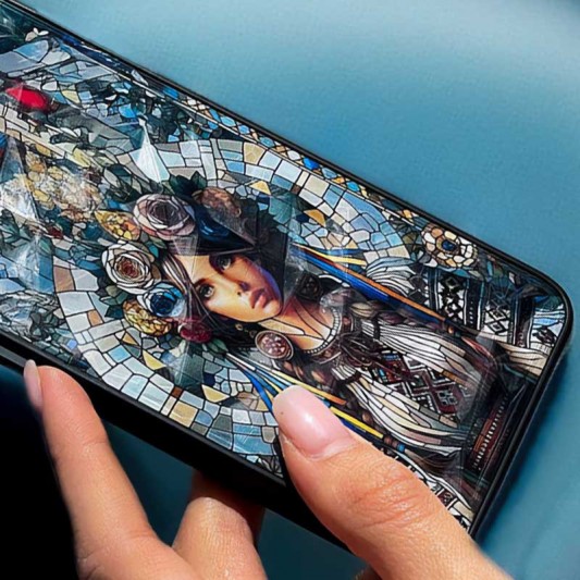 TPU+PC чехол Prisma Ladies для Xiaomi Redmi 12C / Poco C55 Mosaic - изображение 1
