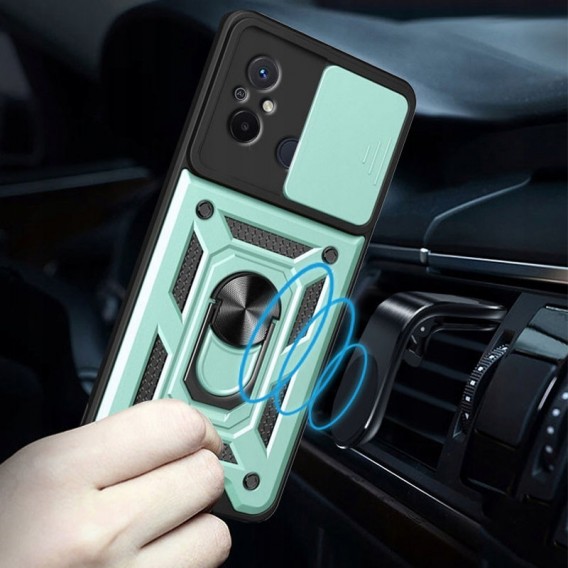 Ударостійкий чохол Camshield Serge Ring для Xiaomi Redmi 12C Зелений