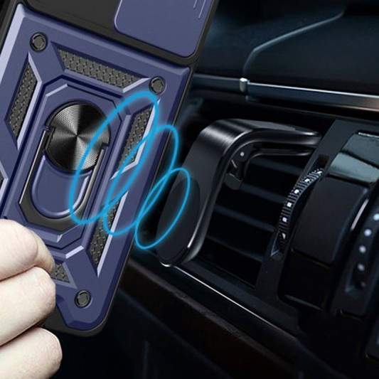 Ударостійкий чохол Camshield Serge Ring для Xiaomi Redmi 12C Синій - зображення 2 
